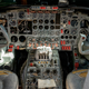 A photo of the cockpit in Elvis Presley's old plane.